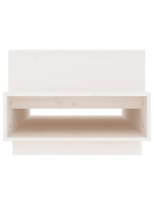 Konferenční stolek bílý 80x55x40,5 cm masivní borové dřevo
