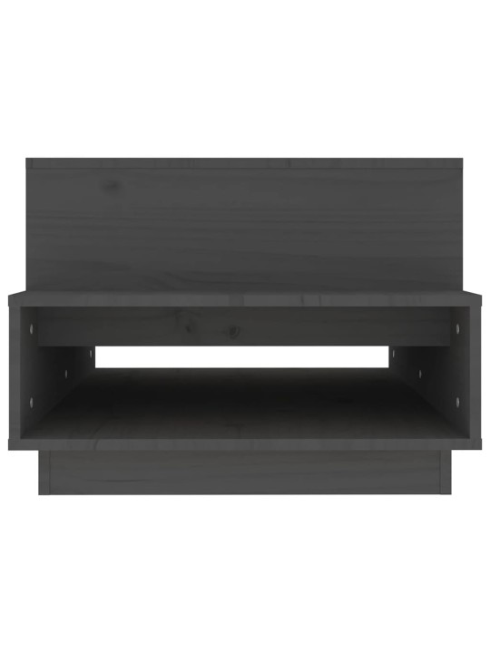 Konferenční stolek šedý 80x55x40,5 cm masivní borové dřevo