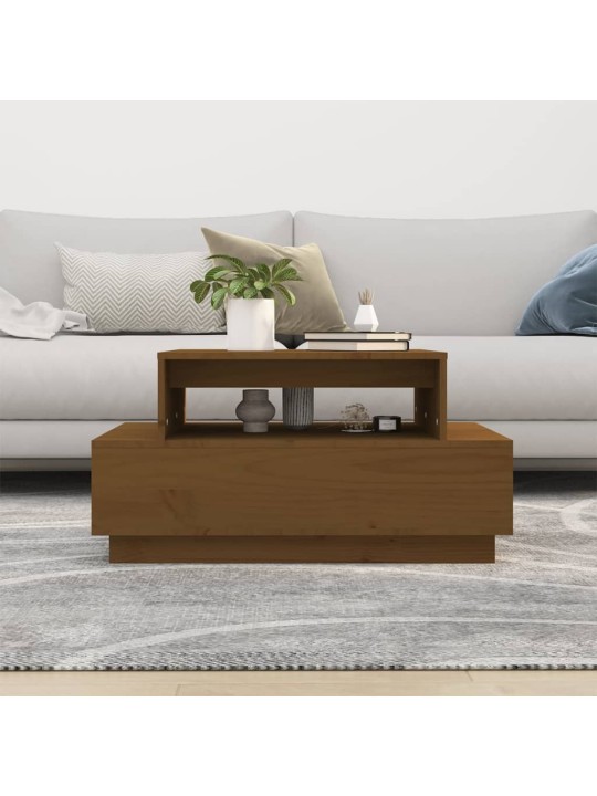 Konferenční stolek medově hnědý 80x55x40,5 cm masivní borovice