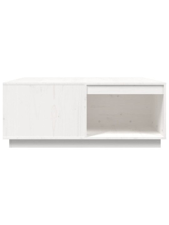Konferenční stolek bílý 100x101x40,5 cm masivní borové dřevo