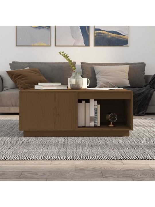 Konferenční stolek medově hnědý 100x101x40,5cm masivní borovice