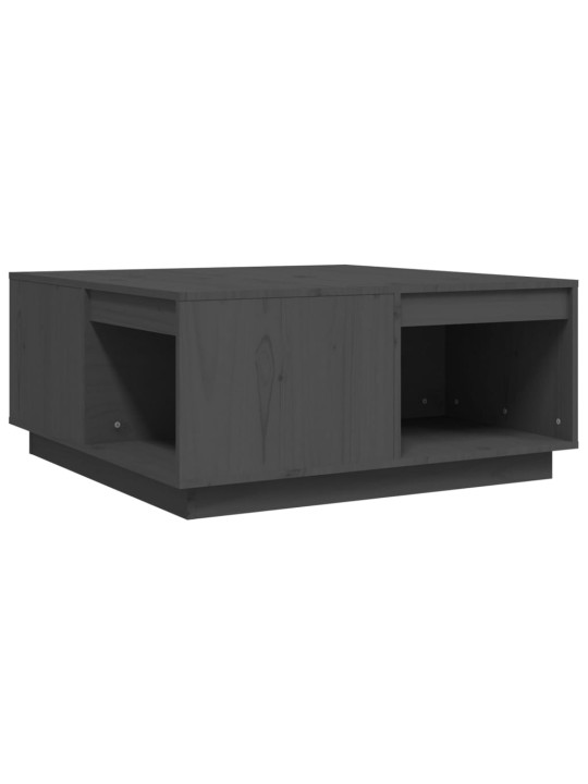 Konferenční stolek šedý 80 x 81 x 36,5 cm masivní borové dřevo