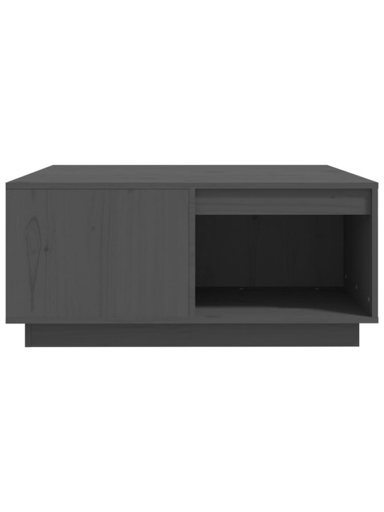 Konferenční stolek šedý 80 x 81 x 36,5 cm masivní borové dřevo