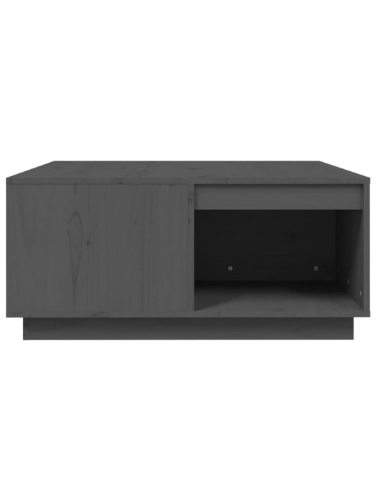 Konferenční stolek šedý 80 x 81 x 36,5 cm masivní borové dřevo