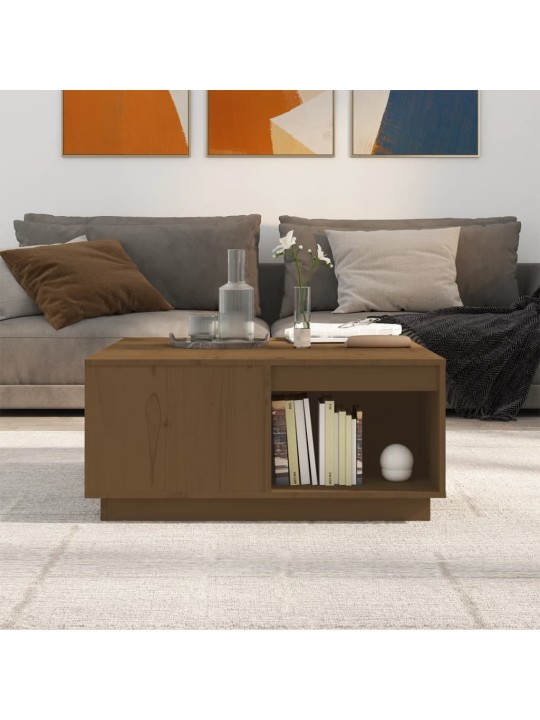 Konferenční stolek medově hnědý 80x81x36,5 cm masivní borovice