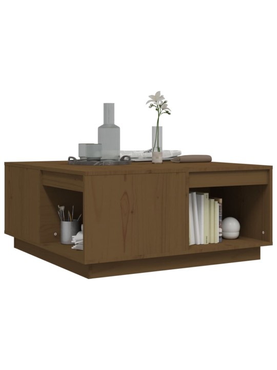 Konferenční stolek medově hnědý 80x81x36,5 cm masivní borovice