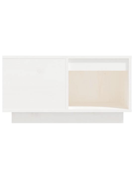 Konferenční stolek bílý 60x61x32,5 cm masivní borové dřevo