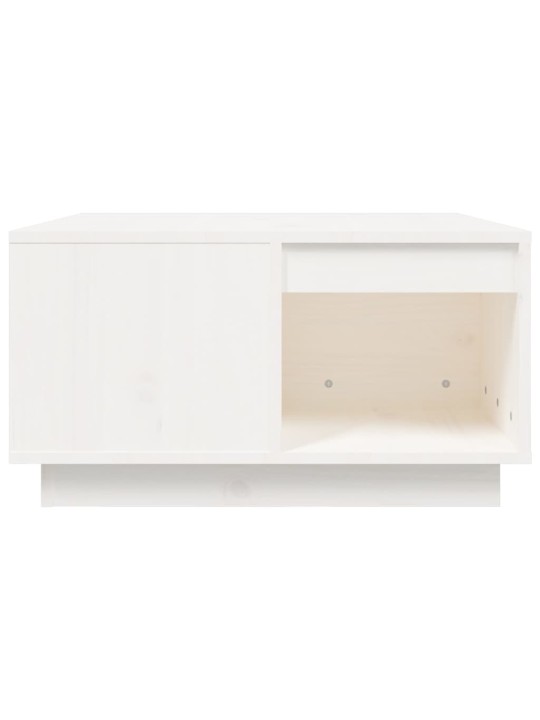 Konferenční stolek bílý 60x61x32,5 cm masivní borové dřevo