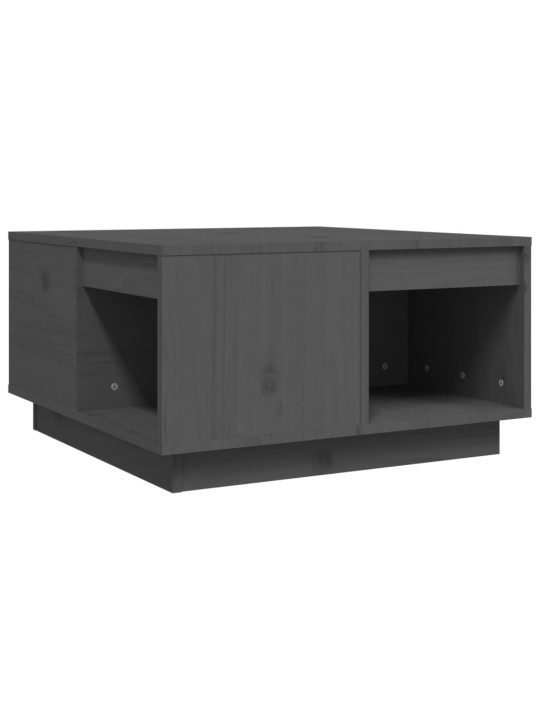 Konferenční stolek šedý 60x61x32,5 cm masivní borové dřevo