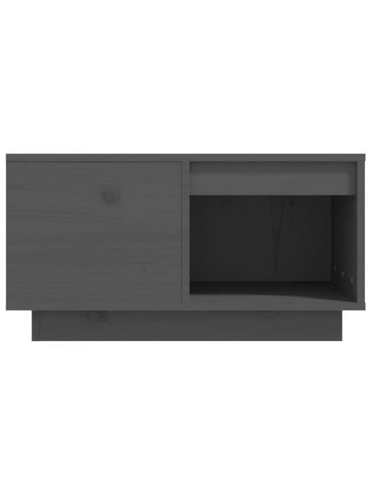 Konferenční stolek šedý 60x61x32,5 cm masivní borové dřevo