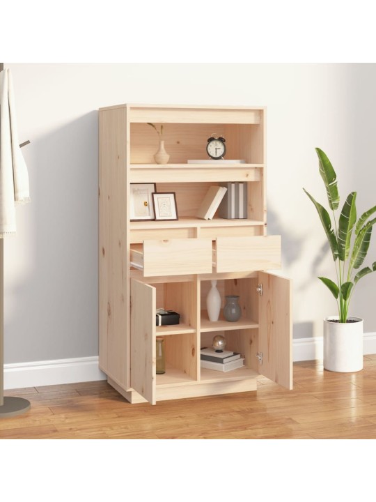 Skříň highboard 60 x 40 x 116,5 cm masivní borové dřevo