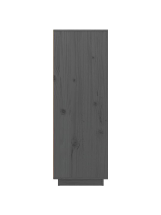 Skříň highboard šedá 60 x 40 x 116,5 cm masivní borové dřevo