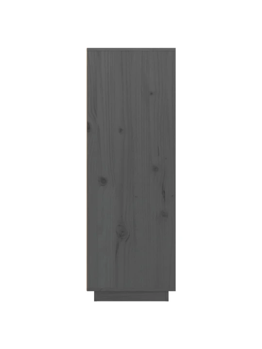 Skříň highboard šedá 60 x 40 x 116,5 cm masivní borové dřevo