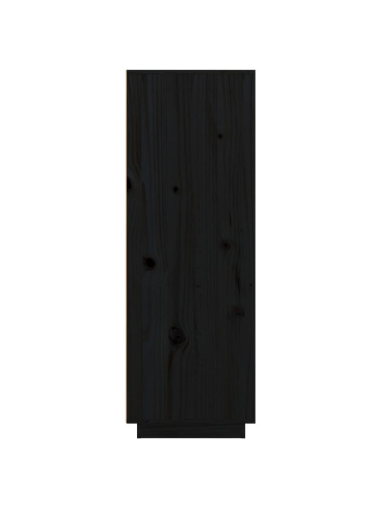 Skříň highboard černá 60 x 40 x 116,5 cm masivní borové dřevo
