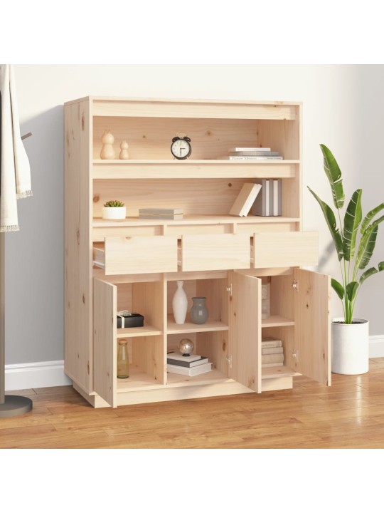 Skříň highboard 89x40x116,5 cm masivní borové dřevo