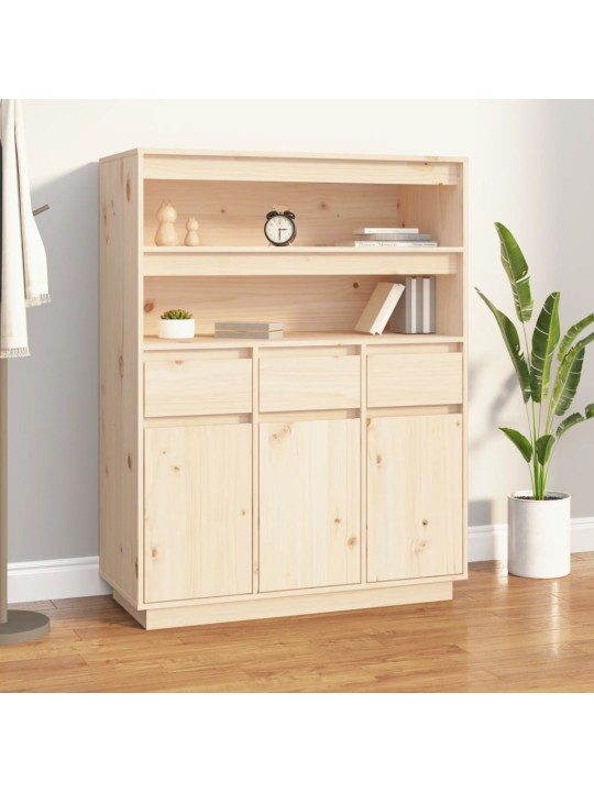 Skříň highboard 89x40x116,5 cm masivní borové dřevo