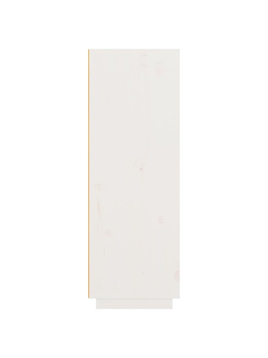 Skříň highboard bílá 89 x 40 x 116,5 cm masivní borové dřevo