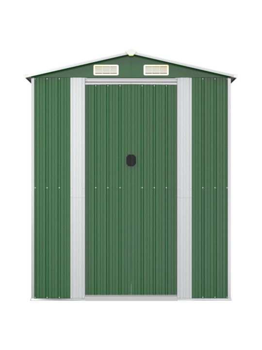 Zahradní kůlna zelená 192x357x223 cm pozinkovaná ocel