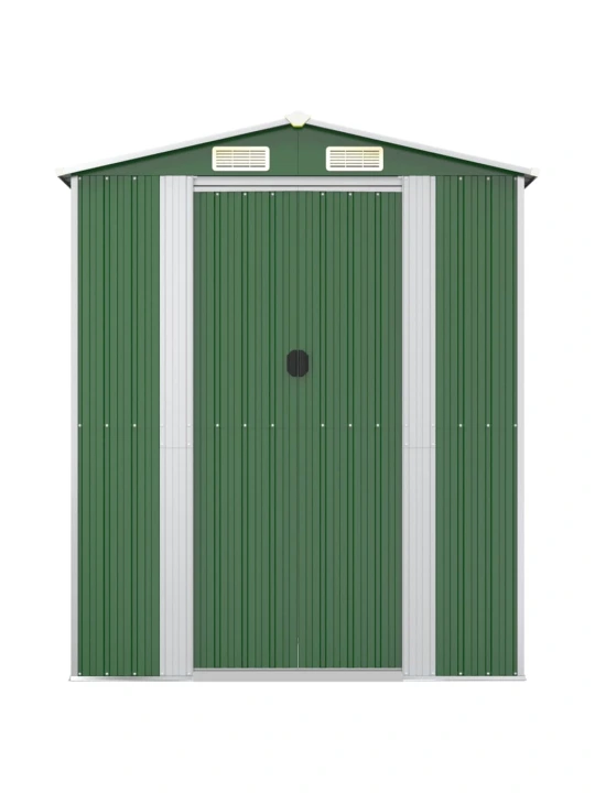 Zahradní kůlna zelená 192x523x223 cm pozinkovaná ocel
