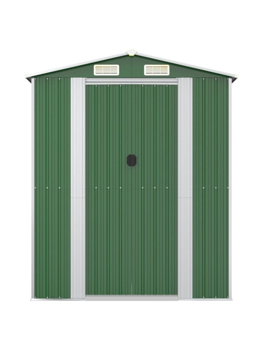 Zahradní kůlna zelená 192x606x223 cm pozinkovaná ocel