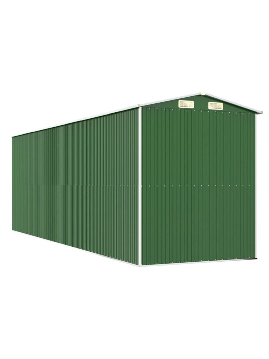 Zahradní kůlna zelená 192x606x223 cm pozinkovaná ocel