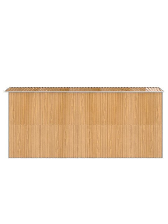 Zahradní kůlna světle hnědá 192x440x223 cm pozinkovaná ocel