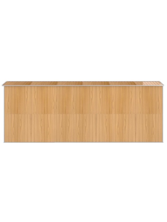 Zahradní kůlna světle hnědá 192x523x223 cm pozinkovaná ocel