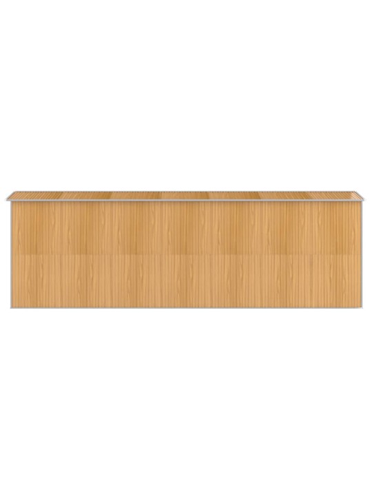 Zahradní kůlna světle hnědá 192x606x223 cm pozinkovaná ocel