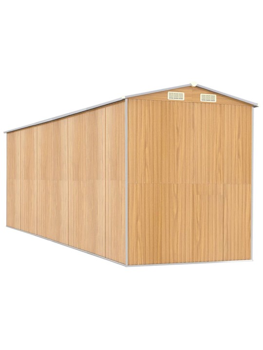 Zahradní kůlna světle hnědá 192x606x223 cm pozinkovaná ocel