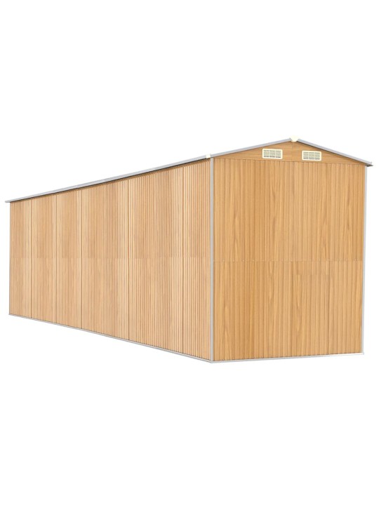 Zahradní kůlna světle hnědá 192x772x223 cm pozinkovaná ocel