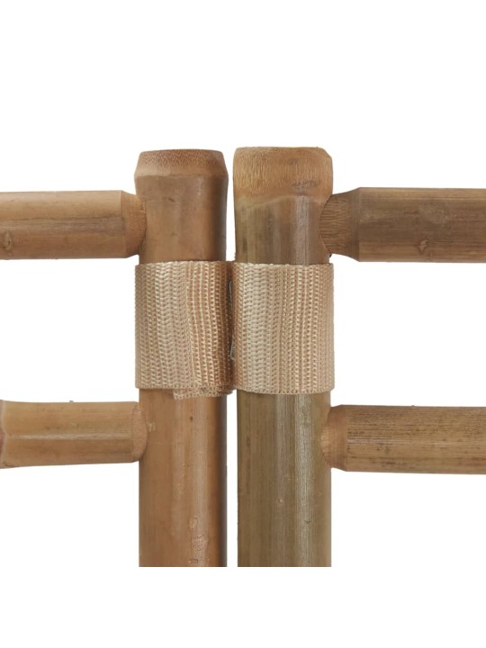 Skládací 3panelový paraván 120 cm bambus a plátno
