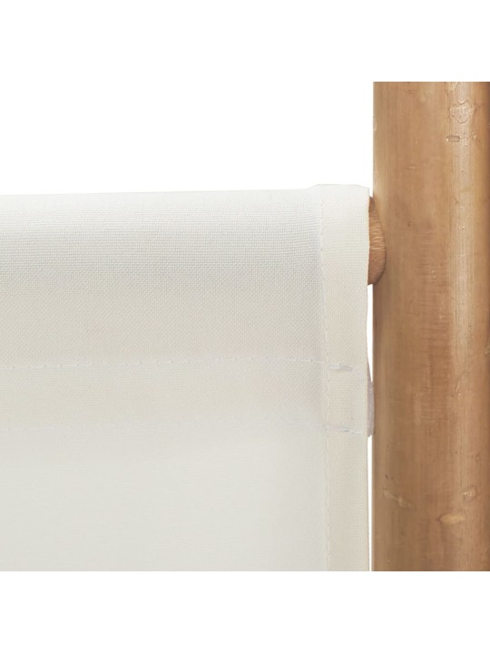 Skládací 3panelový paraván 120 cm bambus a plátno