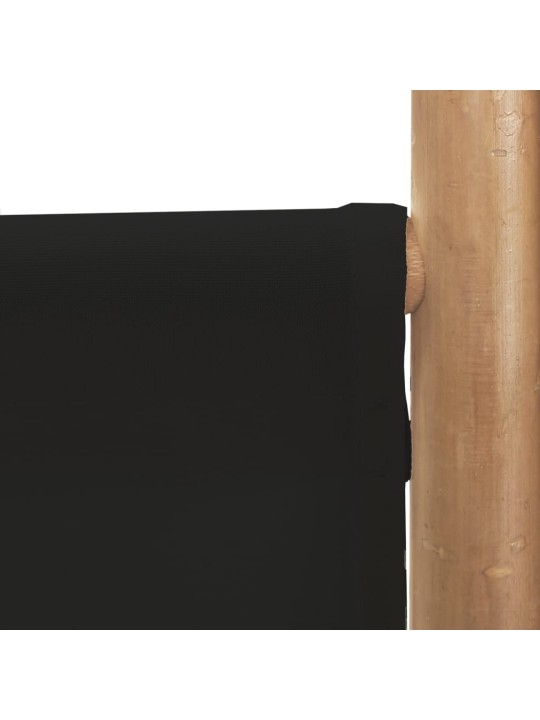 Skládací 4panelový paraván 160 cm bambus a plátno