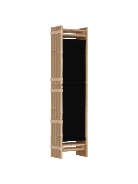 Skládací 6panelový paraván 240 cm bambus a plátno