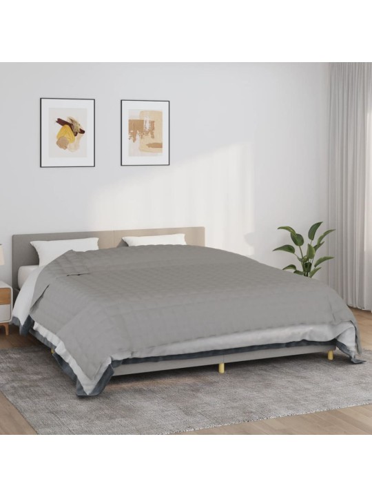 Zátěžová deka šedá 220 x 260 cm 11 kg textil