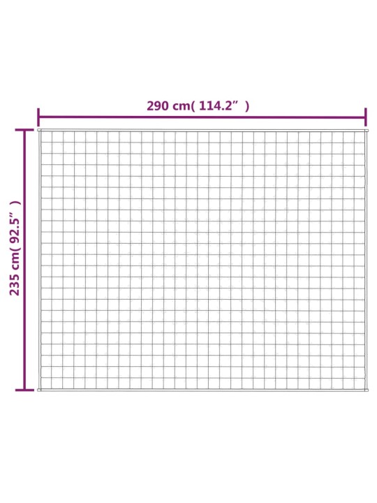 Zátěžová deka šedá 235 x 290 cm 15 kg textil
