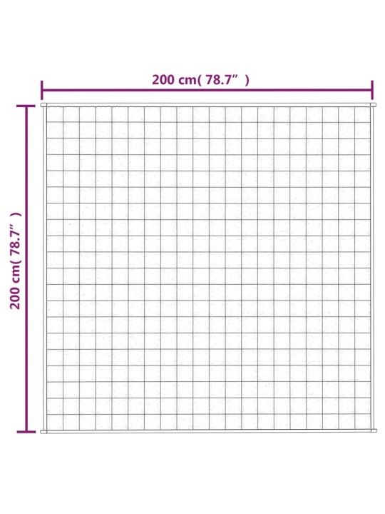 Zátěžová deka modrá 200 x 200 cm 9 kg textil