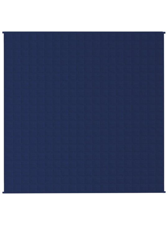 Zátěžová deka modrá 200 x 200 cm 13 kg textil