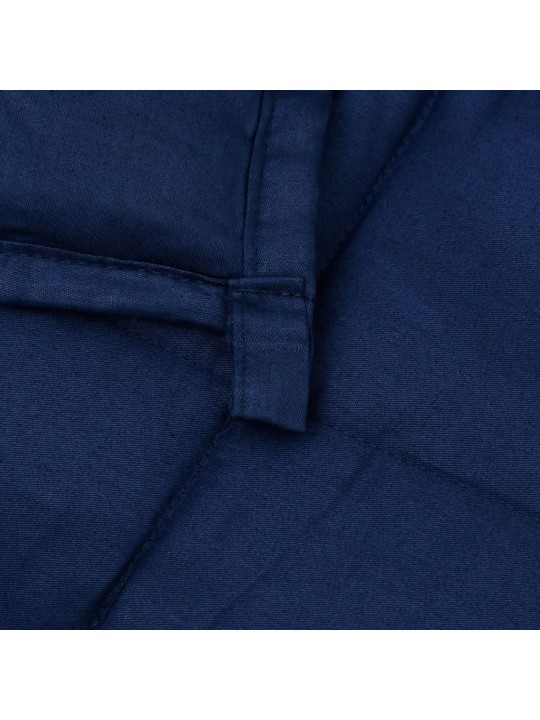 Zátěžová deka modrá 200 x 200 cm 13 kg textil