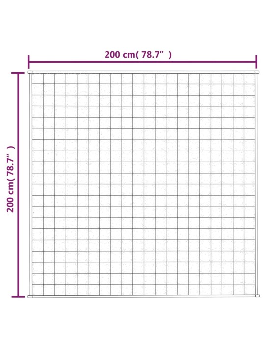 Zátěžová deka modrá 200 x 200 cm 13 kg textil