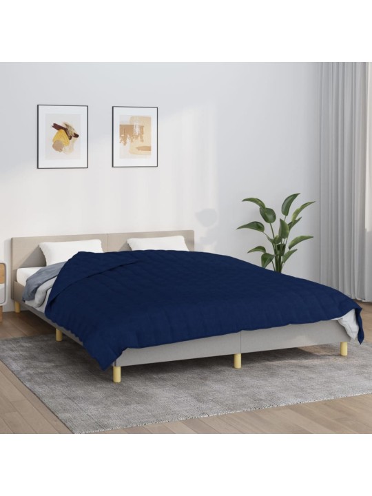 Zátěžová deka modrá 200 x 200 cm 13 kg textil