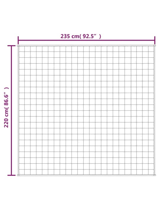 Zátěžová deka modrá 220 x 235 cm 11 kg textil