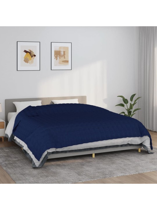Zátěžová deka modrá 220 x 260 cm 11 kg textil