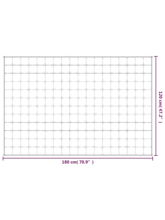 Zátěžová deka světle krémová 120 x 180 cm 9 kg textil