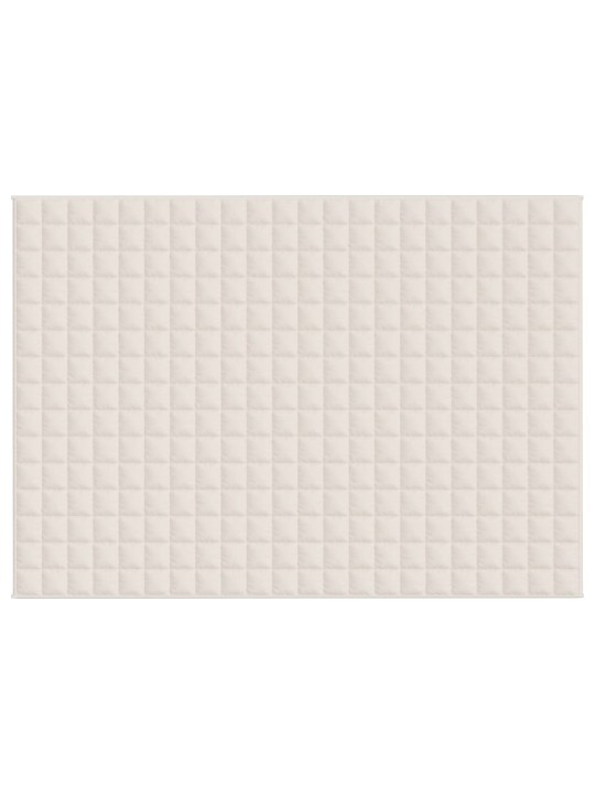 Zátěžová deka světle krémová 155 x 220 cm 7 kg textil