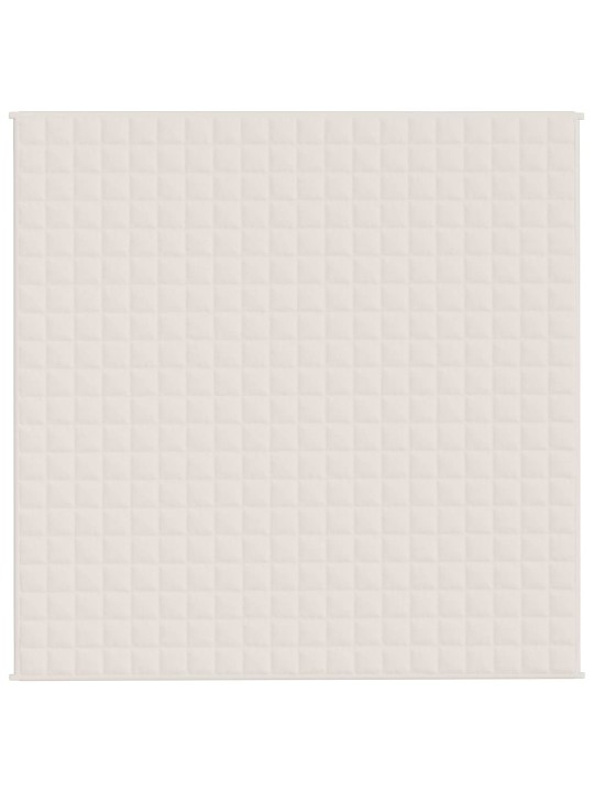 Zátěžová deka světle krémová 200 x 200 cm 9 kg textil