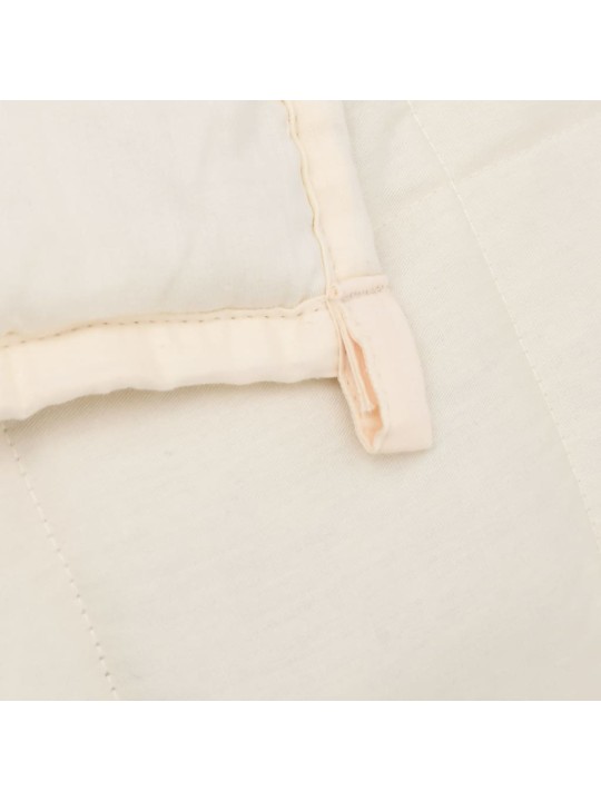 Zátěžová deka světle krémová 220 x 235 cm 11 kg textil