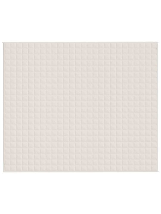 Zátěžová deka světle krémová 220 x 260 cm 15 kg textil