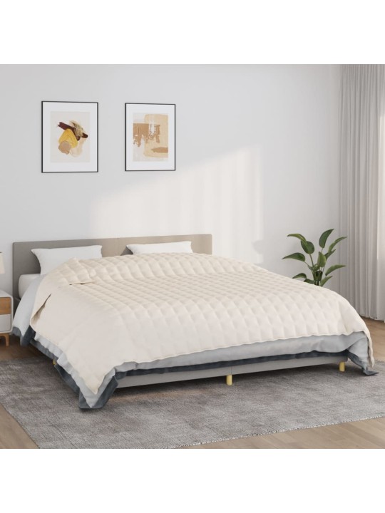Zátěžová deka světle krémová 235 x 290 cm 15 kg textil