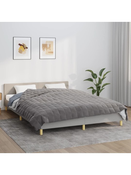 Zátěžová deka šedá 220 x 235 cm 11 kg textil